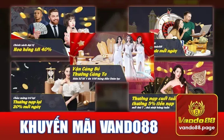 Siêu Khuyến Mãi Nhà Cái VANDO88 Ưu Đãi Khủng Cho Mọi Thành Viên